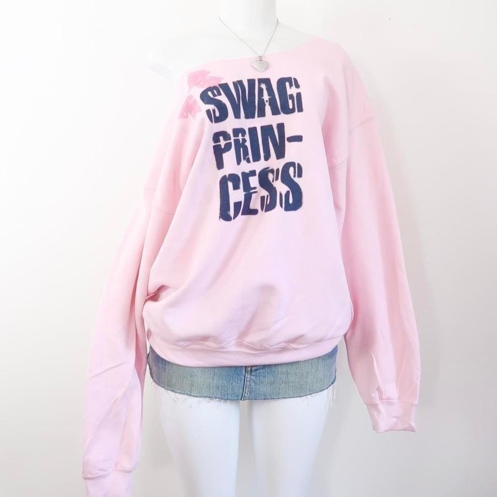 swag princess pink sweatshirt 2010s tumblr swag era